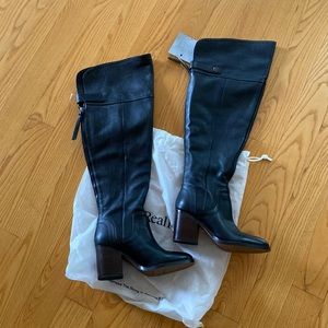 Franco Sarto leather OTK boots